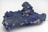 Vivid-Blue Azurite Encrusted Quartz Crystals - China #213834-1